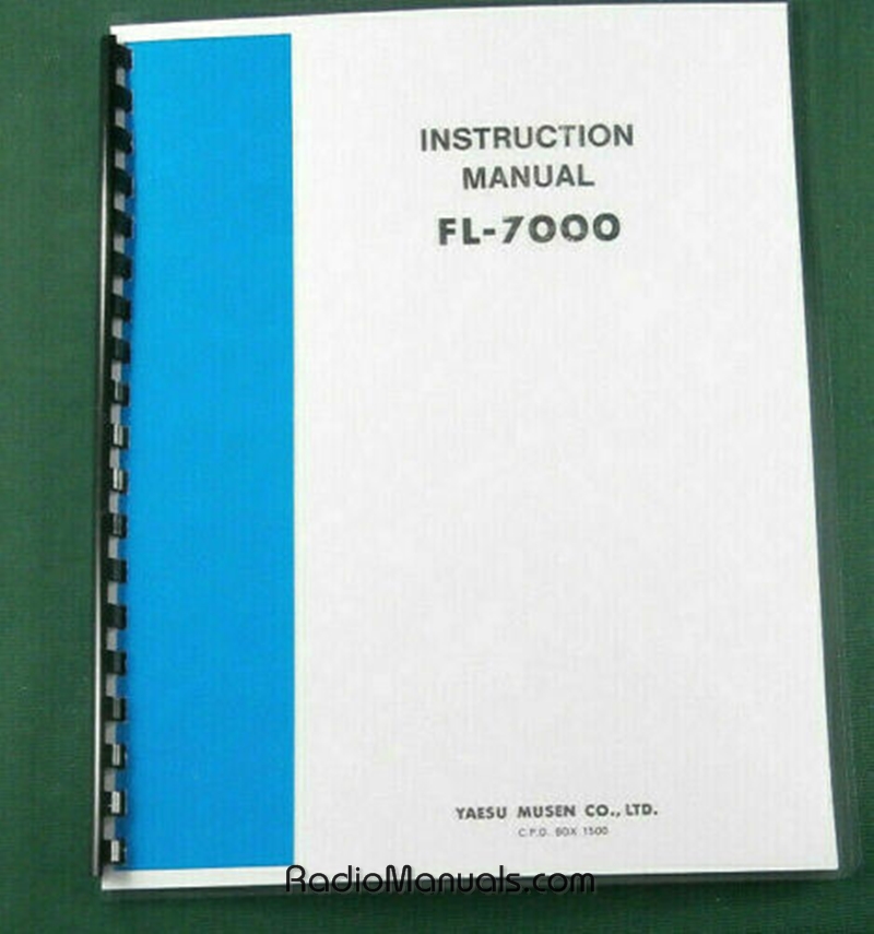 Yaesu FL-7000 Instruction Manual (3 button) - Click Image to Close